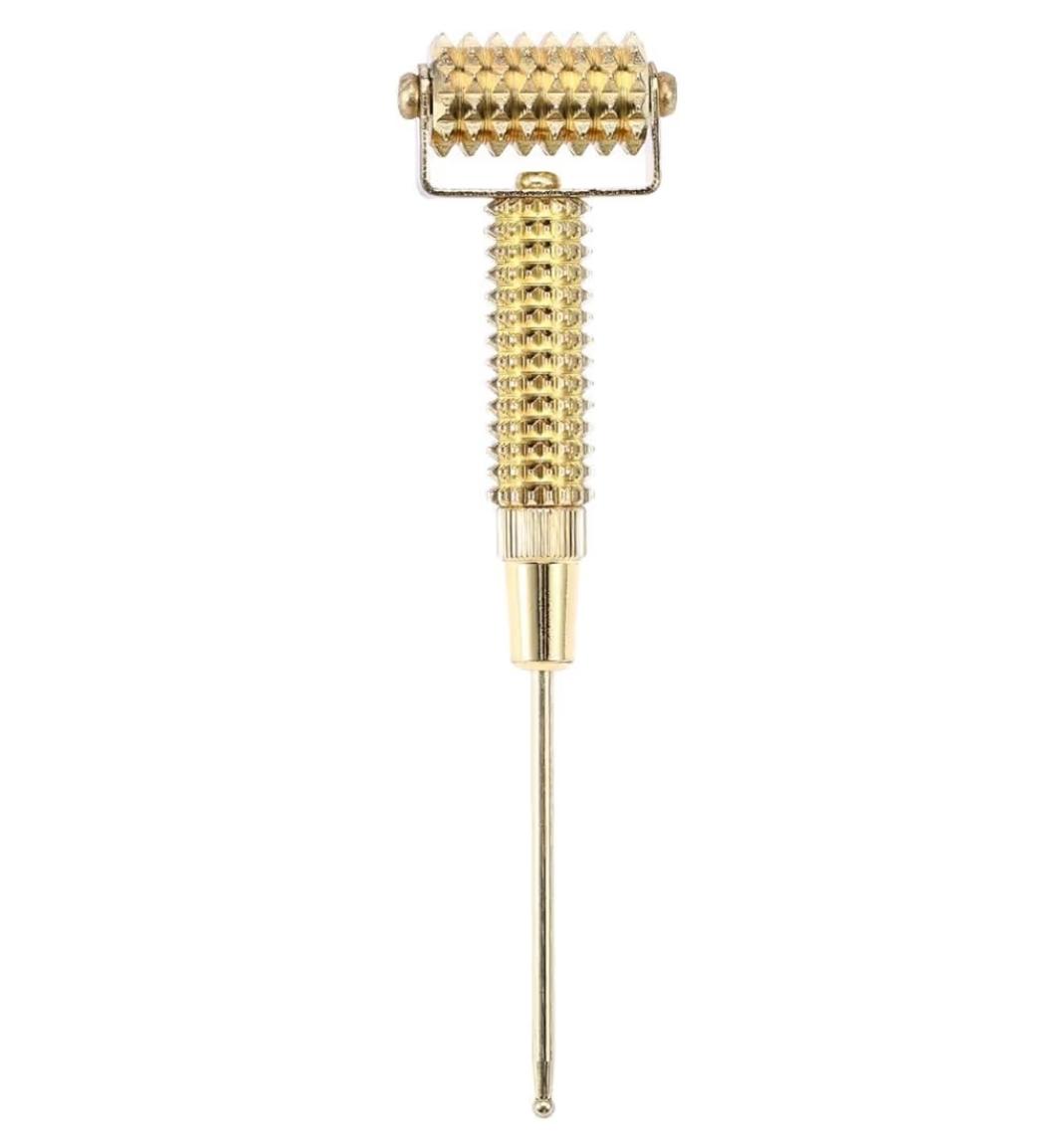 Rouleau et Stylet Doré — Protocole Shiatsu Visage